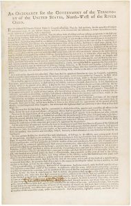 Image of the first full page of text of the Northwest Ordinance.